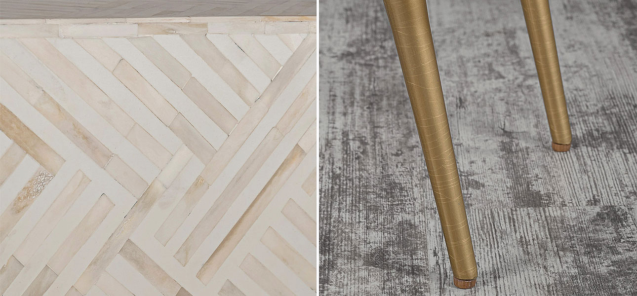 Комод белый инкрустация костью Rhombus White - Loft-Concept в Тюмени