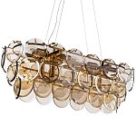 Люстра с круглыми стеклянными подвесками Cardiel Amber Glass Chandelier варинант исполнения - 1 | Loft Concept в Тюмени