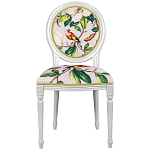 Стул светло-серый из натурального бука с изображением птицы в саду Blooming Colored Birds варинант исполнения - 1 | Loft Concept в Тюмени