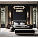 Люстра из 2-х колец с мозаичным хрустальным оформлением Sparks of Crystal варинант исполнения - 2 | Loft Concept в Тюмени